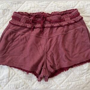 Free People Movement Women's Burgundy Meduium Shorts